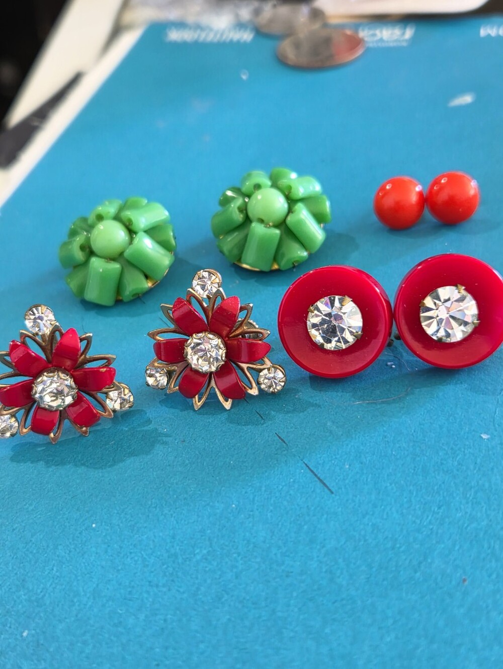 Set Of 4 Vintage Earrings